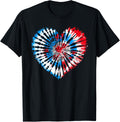 4Th July Heart Tie Dye American Usa Flag Boys Girls