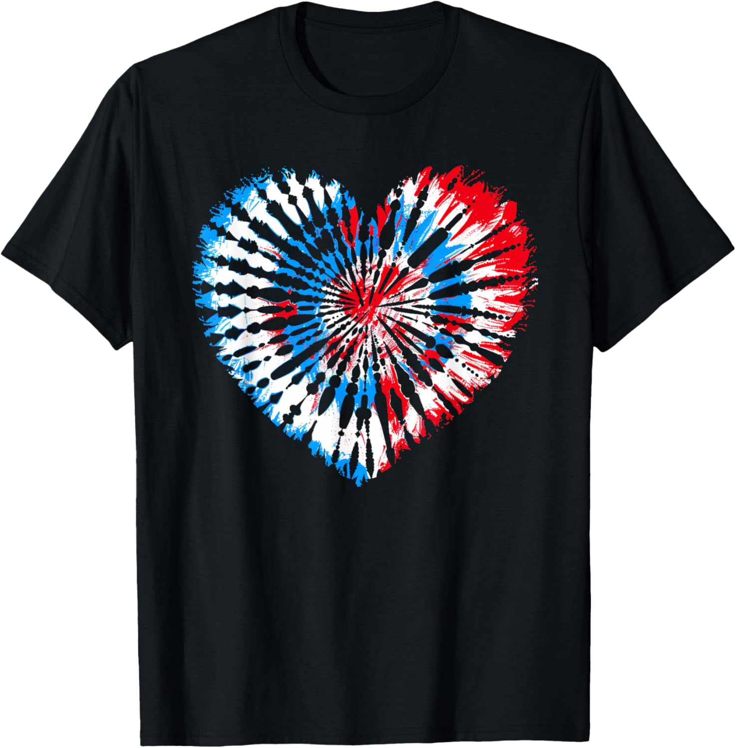 4Th July Heart Tie Dye American Usa Flag Boys Girls