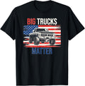 Funny Big Trucks Matter Love Lifted Truck American Flag