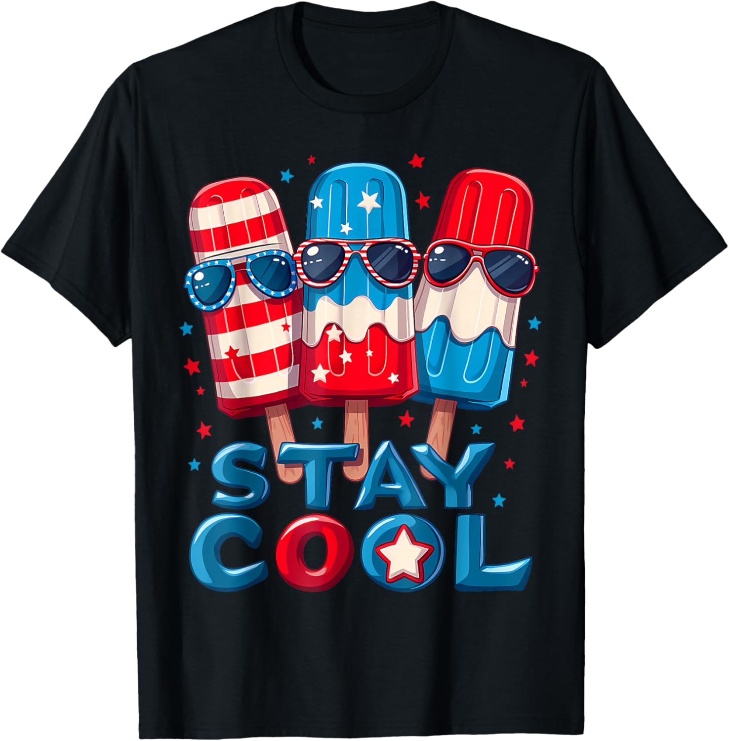 Patriotic Ice Pops Stay Cool 4Th Of July American Flag Usa