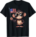 Monkey Usa Flag Funny Monkey Lovers 4Th Of July