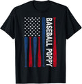 Baseball Poppy Usa American Flag Patriotic 4Th Of July
