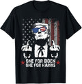 Trump 2024 Us American Flag One For Biden One For Harris