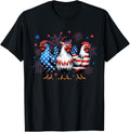 Patriotic Firework Red White Blue Chicken Usa Flag July 4Th