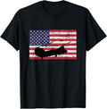 Patriotic Ch 47 Chinook Helicopter American Flag T Shirt