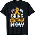 Bring Them Back Home Now Israel Flag Usa Flag Yellow Ribbon