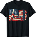 Scooter Stunt Us Flag Retro Style Scooter Gift Idea