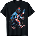 Patriotic Bigfoot Sasquatch 4Th Of July Shirts American Flag