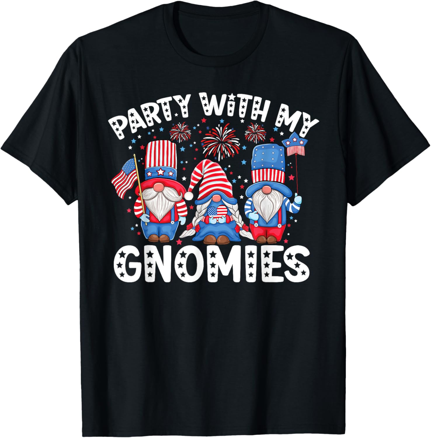 Usa American Flag Patriotic Gnomes Celebrating 4Th Of July