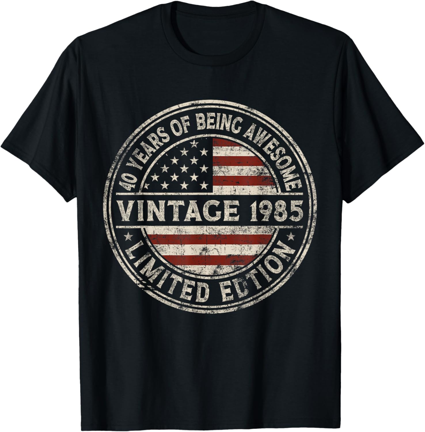 40Th Birthday Vintage 1985 Limited Edition American Flag