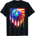 Baseball Ice Cream American Flag Drip