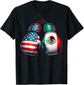 Vintage Style Boxing Gloves With Usa And Mexican Flags Great