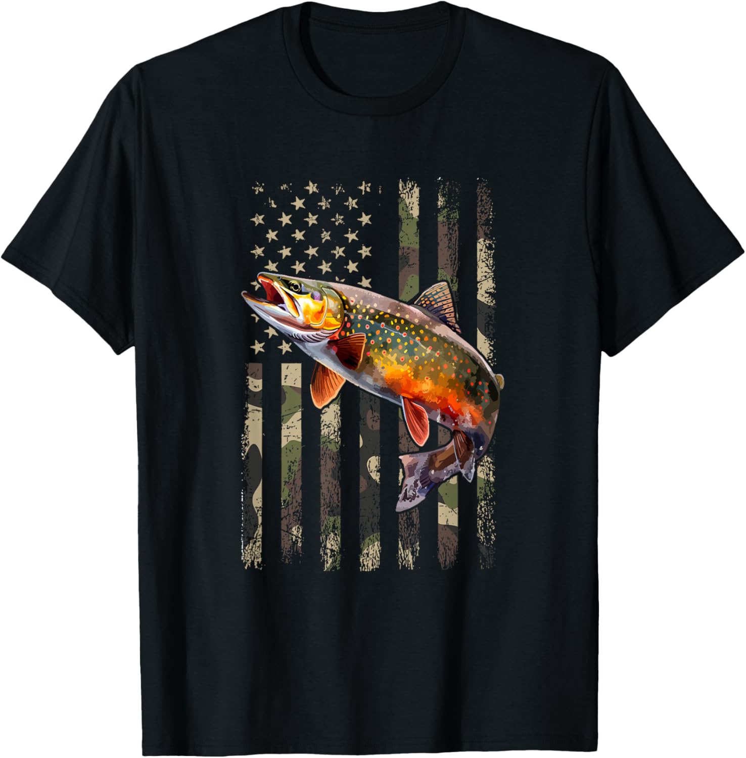 Speckled Brook Trout American Flag Fishing