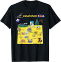 Colorado State Map Major Cities Tourist Destinations Usa