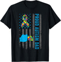 Proud Autism Dad American Flag Usa Autism Awareness Dad Men