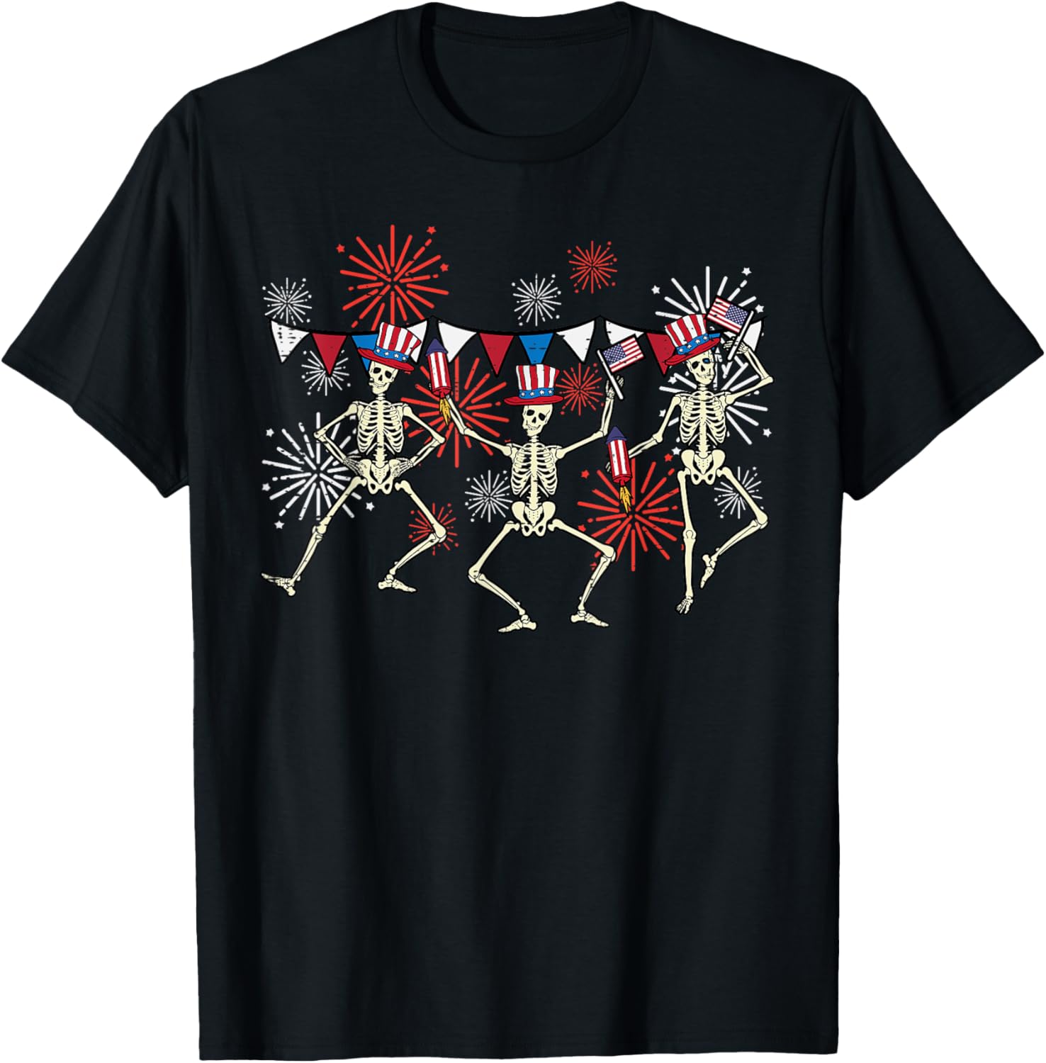4Th Of July Dancing Skeletons Funny Patriotic Men Women Kids