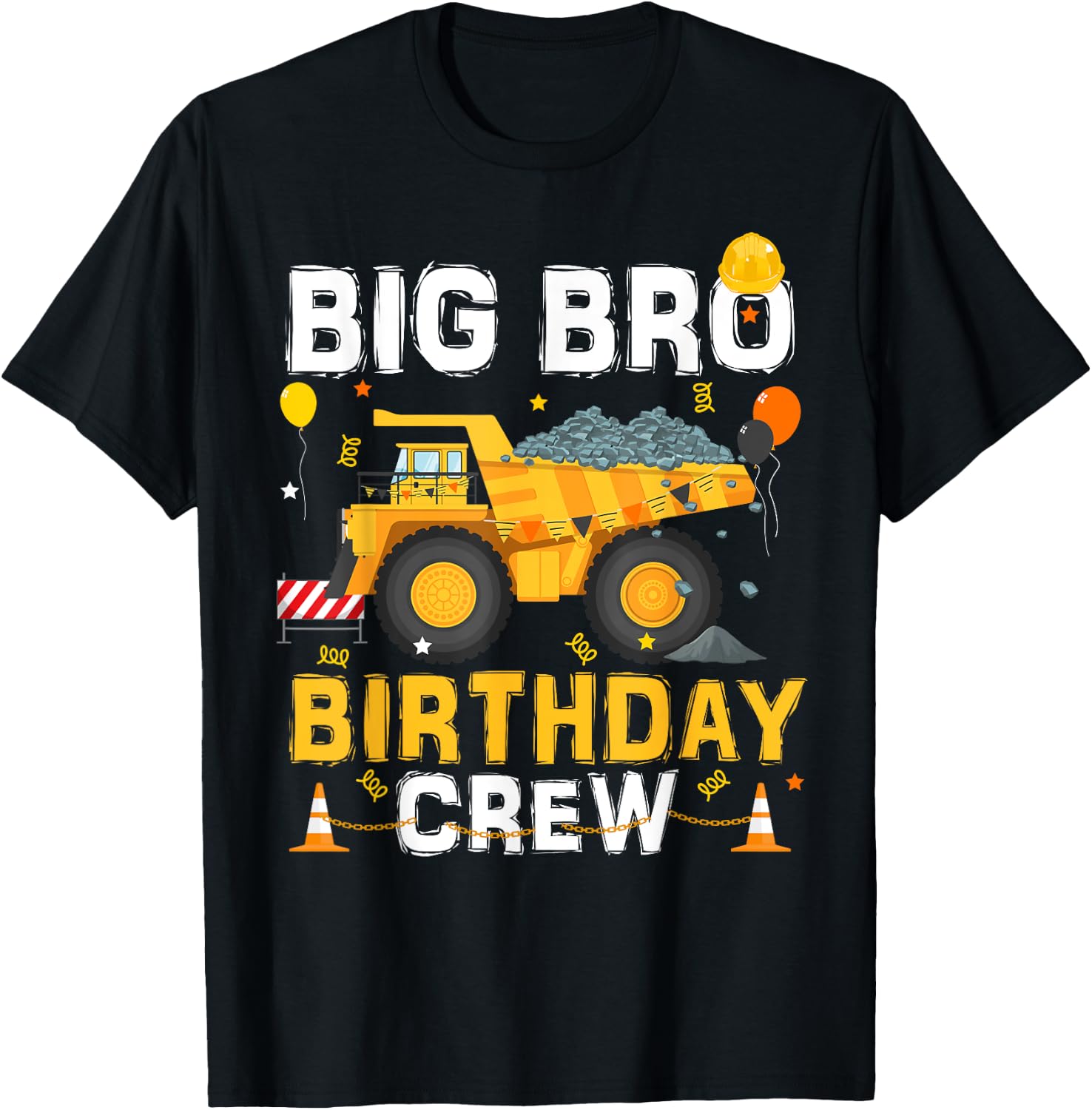 Big Brother Birthday Crew Matching Construction Birthday Boy Design 333
