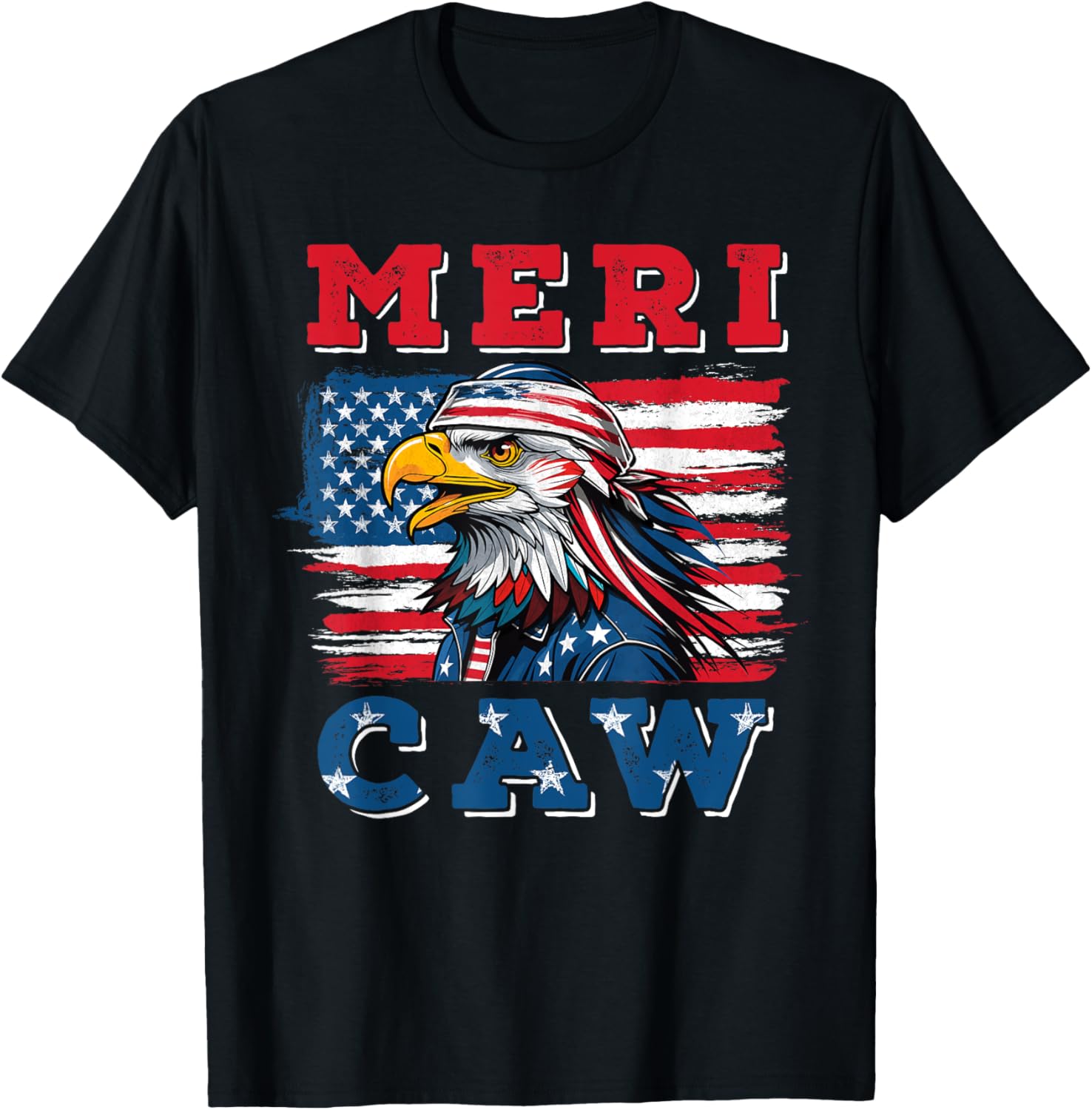 Eagle Meri Caw 4Th Of July American Flag Usa