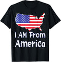 I Am From America Usa Flag Costum American Map Love America