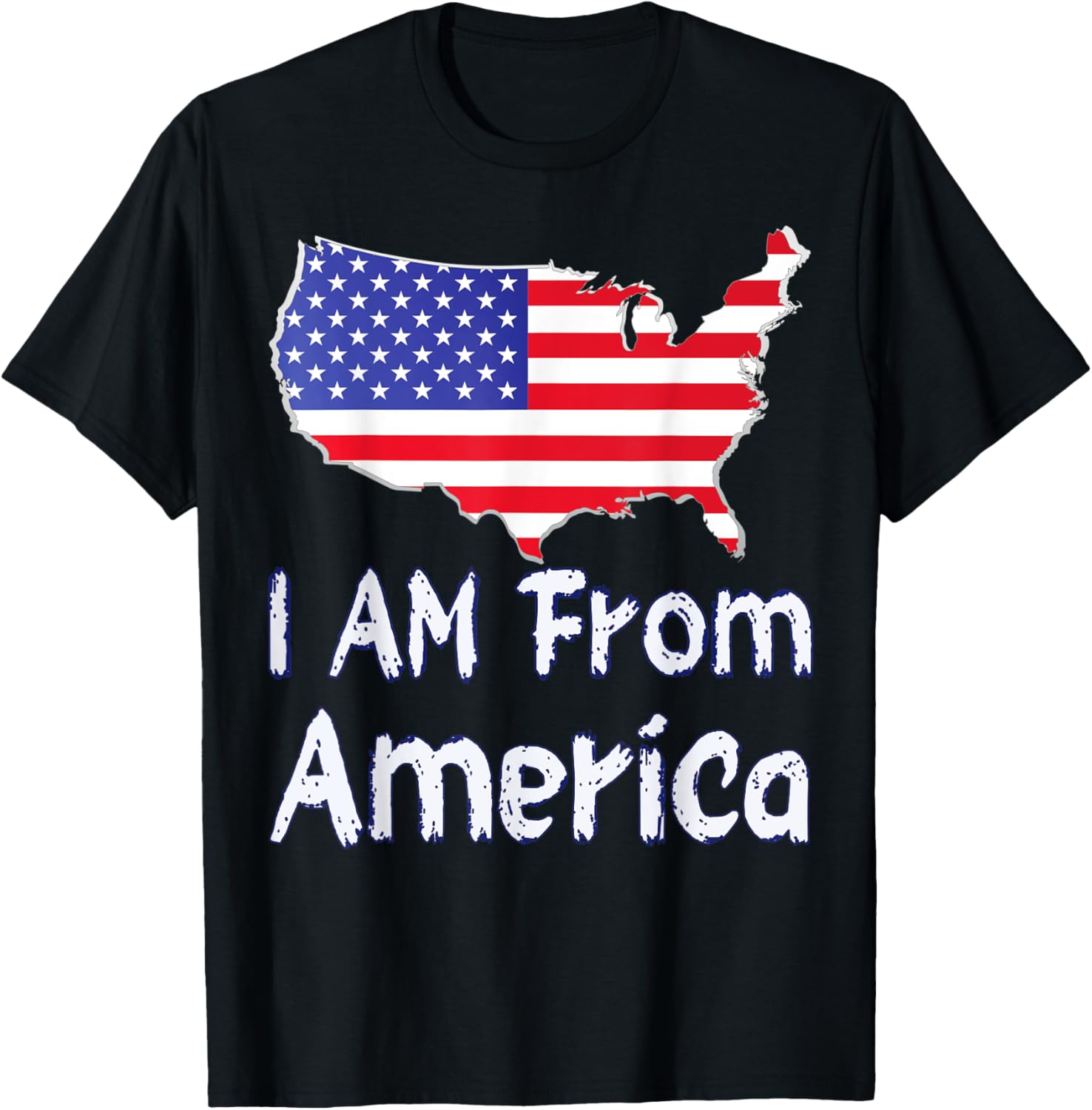 I Am From America Usa Flag Costum American Map Love America