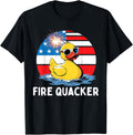 Fire Quacker Duck Firecracker Funny 4Th Of July Usa Flag Kid