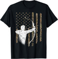 Archery Recurve Long Bow American Flag Camouflage Hunting