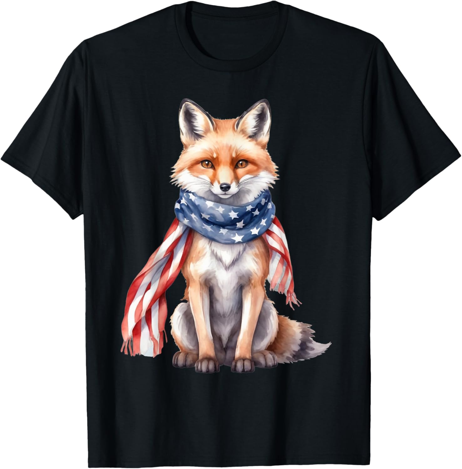 Fox 4Th Of July American Flag Fox Animal Patriotic