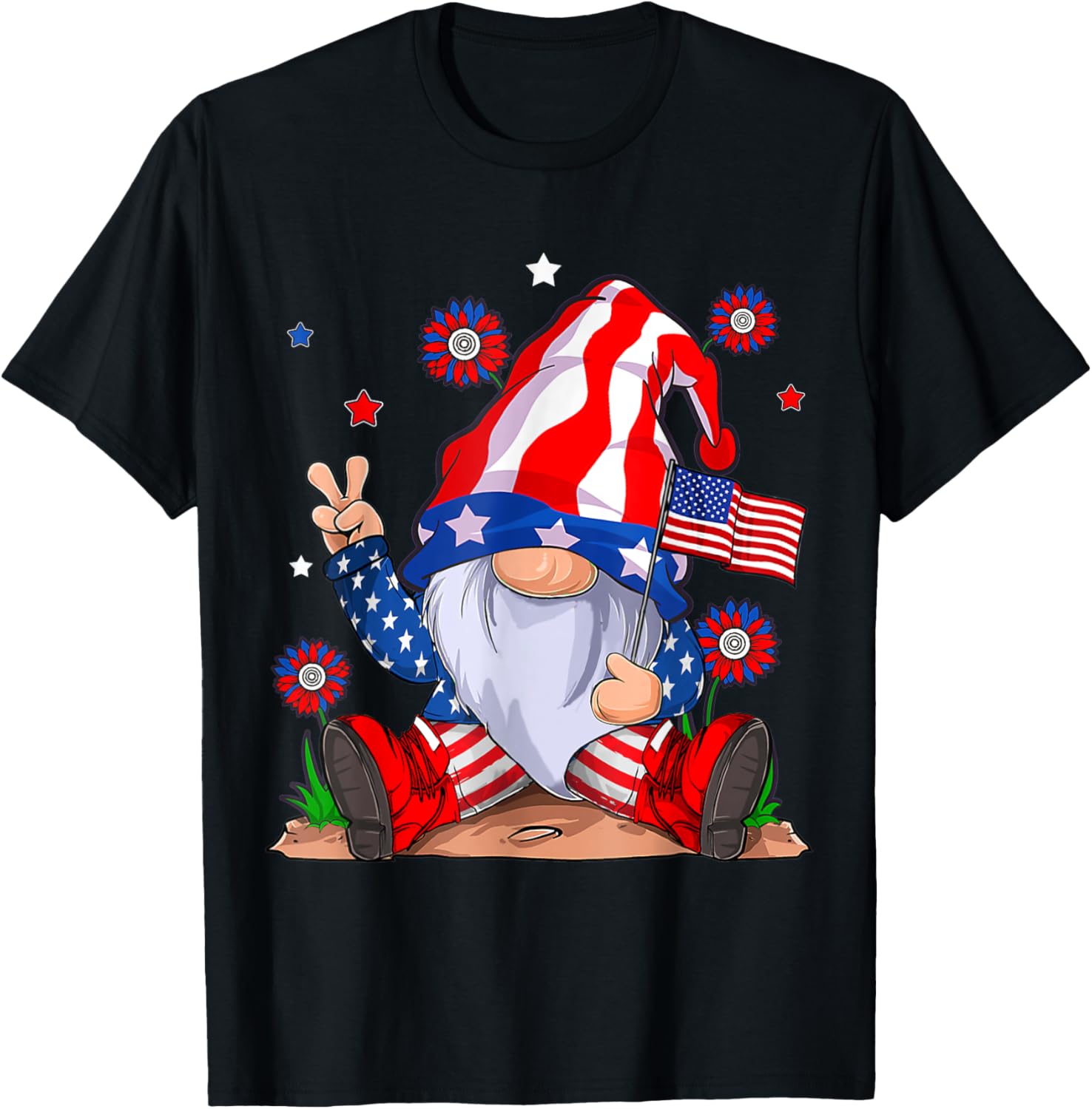 Gnomes 4Th Of July 2025 Patriotic Gnome Funny American Flag