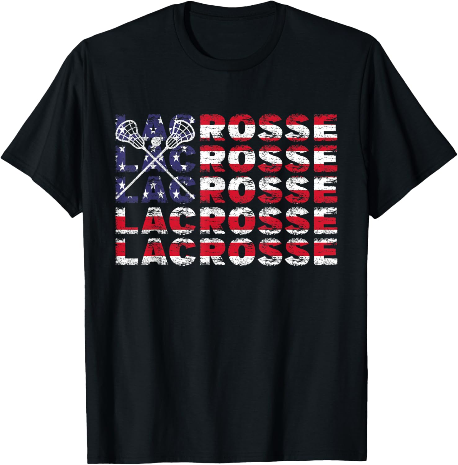 4Th Of July Lacrosse Stick Lax American Flag Patriotic