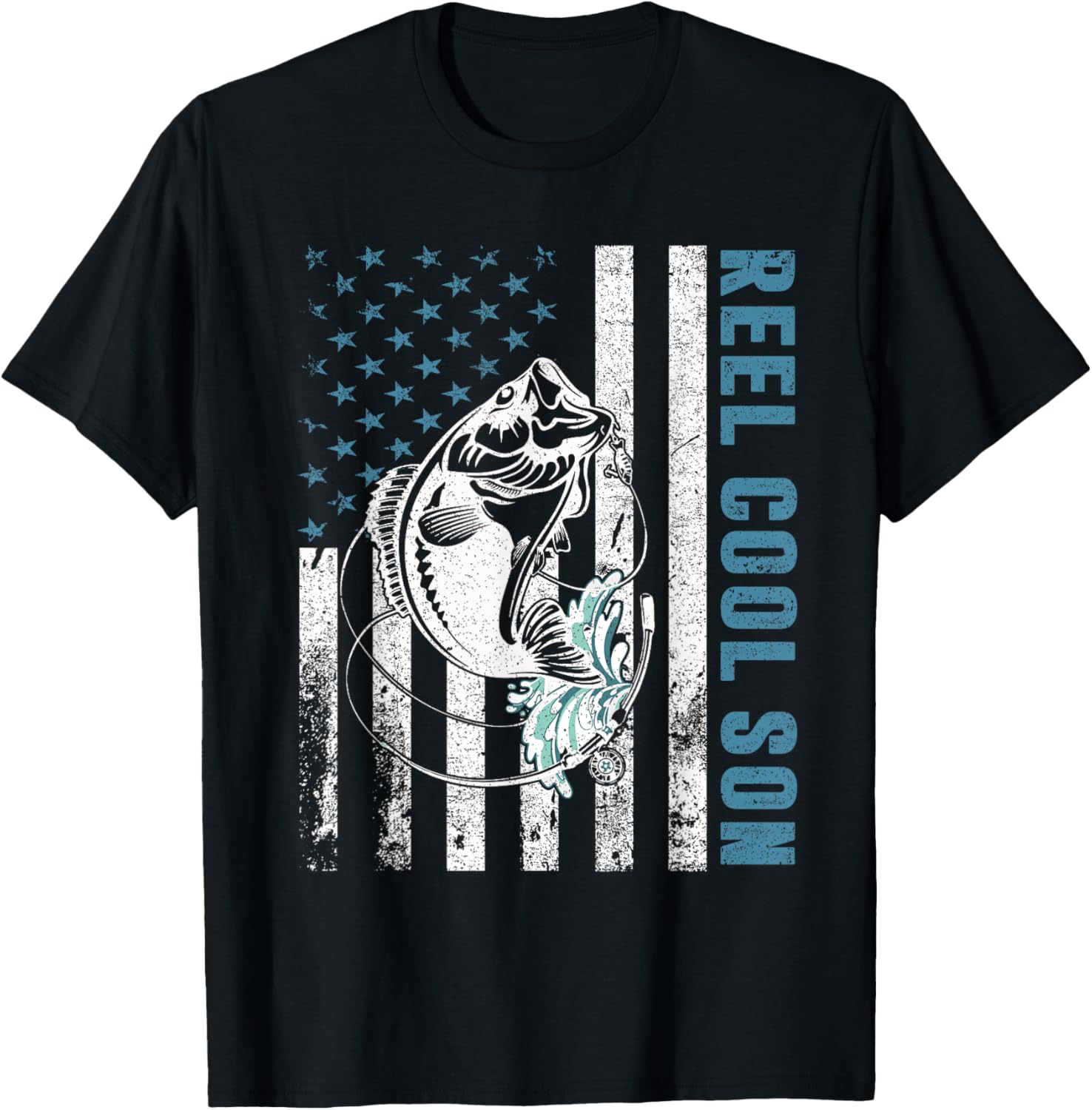 Fishing Lovers Gifts Reel Cool Son American Flag