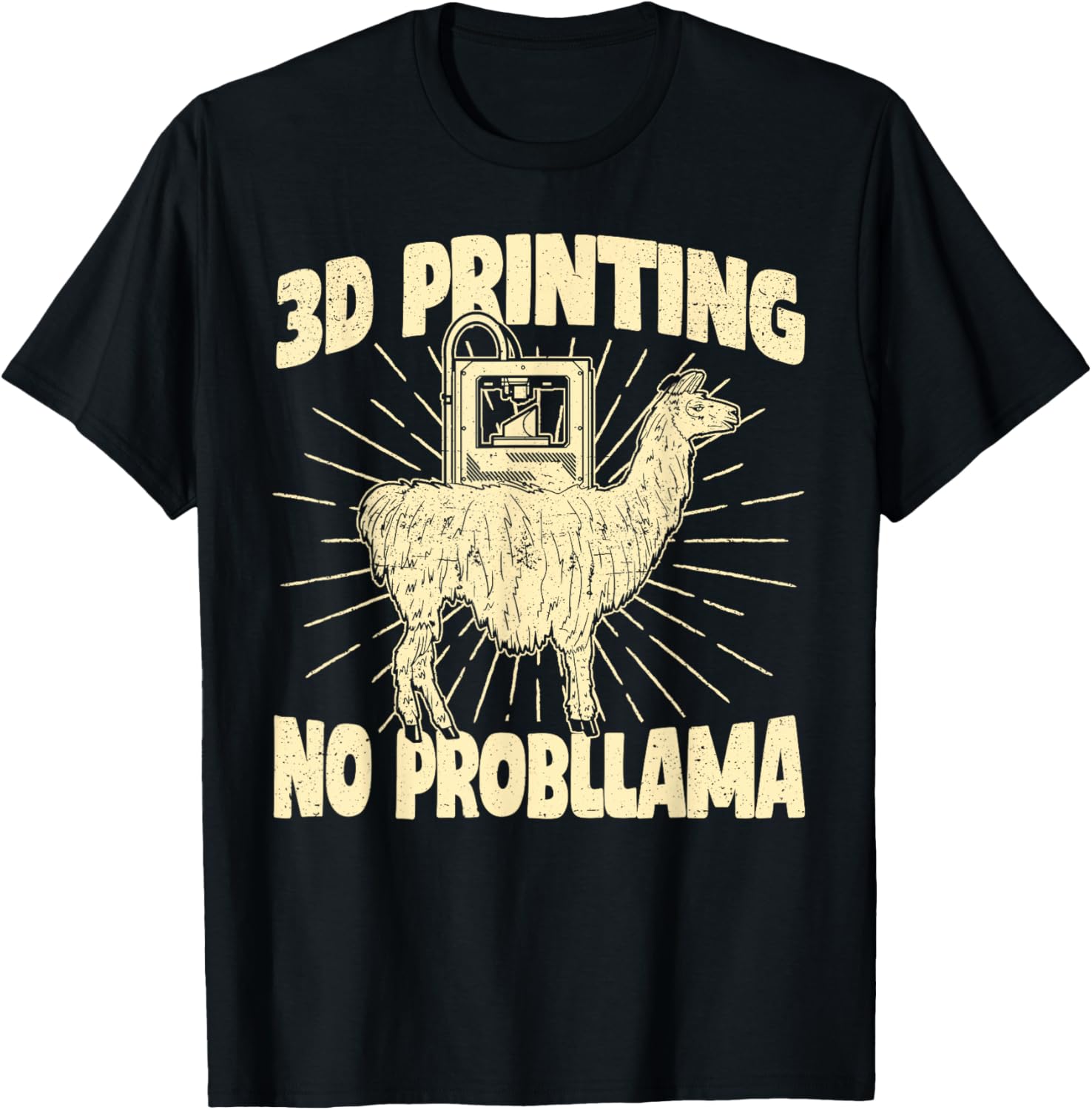 3D Printing No Problllama Funny Llama 3D Printer