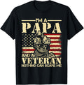 Im A Papa And A Veteran Patriotic Usa American Flag
