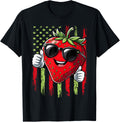 Strawberry American Flag For Fruits Lovers Usa Strawberry
