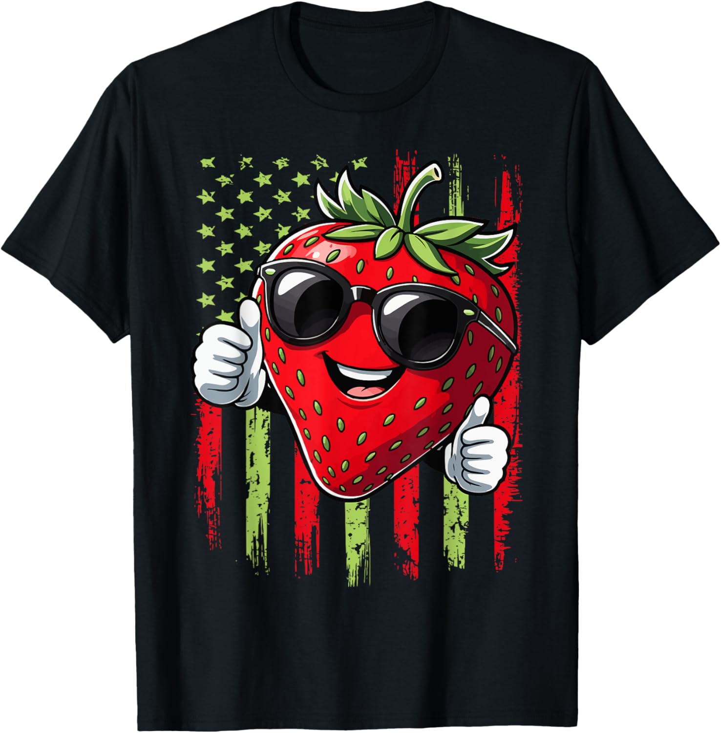 Strawberry American Flag For Fruits Lovers Usa Strawberry
