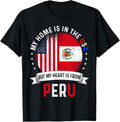 Peruvian American Patriot Heart Is From Peru Flag