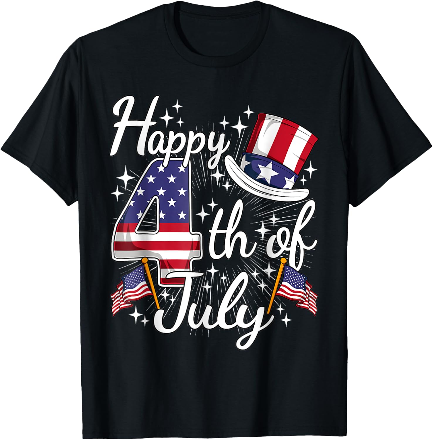 Happy 4th of July Patriotic American Flag USA Shirt for Men Women Kids 28