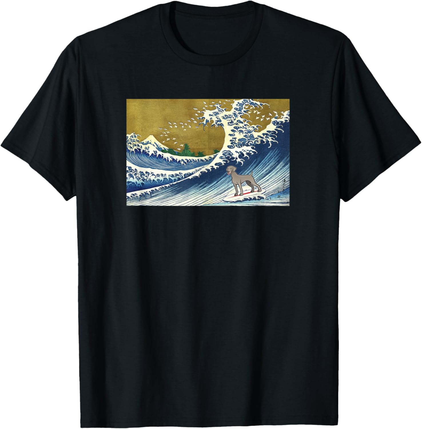 Cute Retro Vintage Surfing A Wave Weimaraner Lover