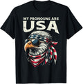 4Th Of July Eagle My Pronouns Are Usa Funny Men Women Kids