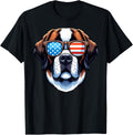 Saint Bernard Patriotic American Flag Usa Sunglasses Dog