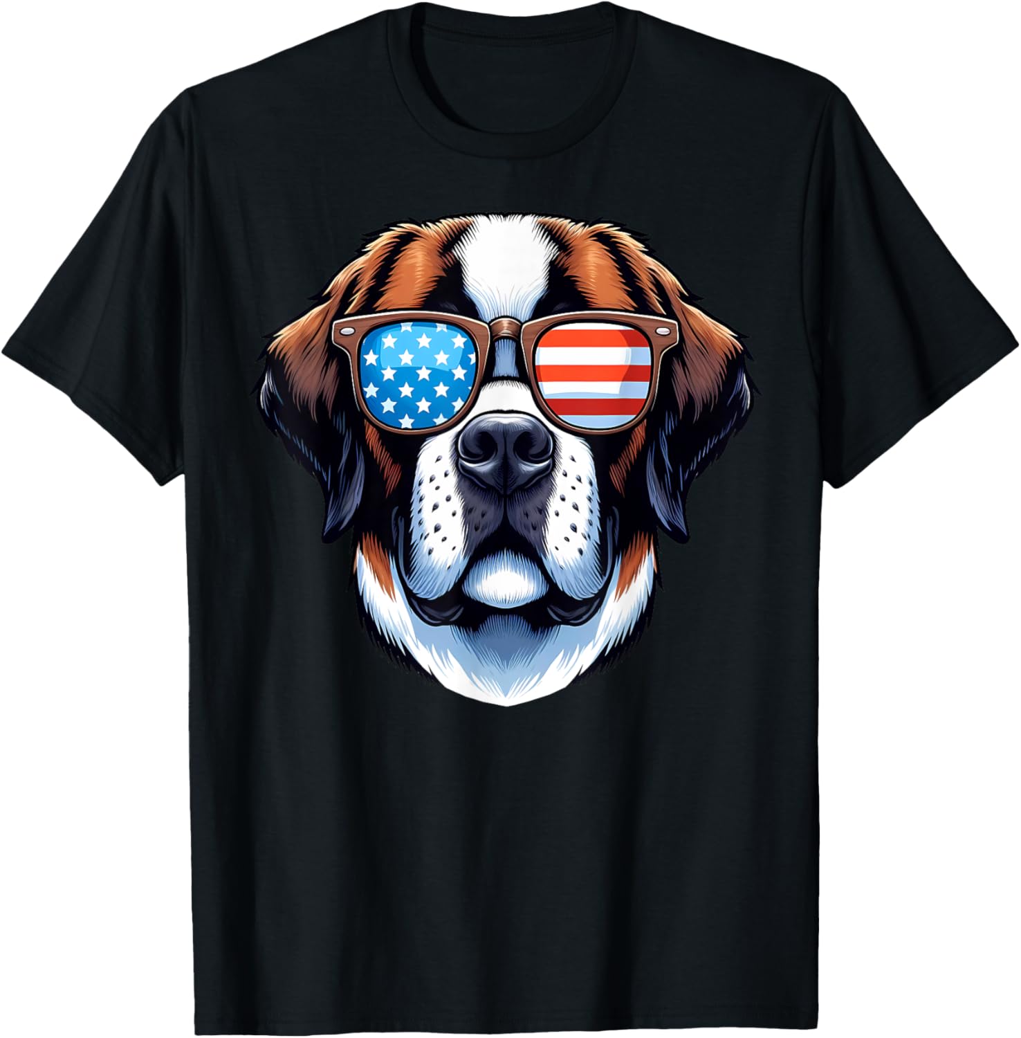 Saint Bernard Patriotic American Flag Usa Sunglasses Dog