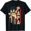 Best Papa Of Five Grandkids Fist Bump Grandpa American Flag