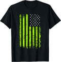 Green Stars Stripesamerican Usa Flag Green Color Graphic