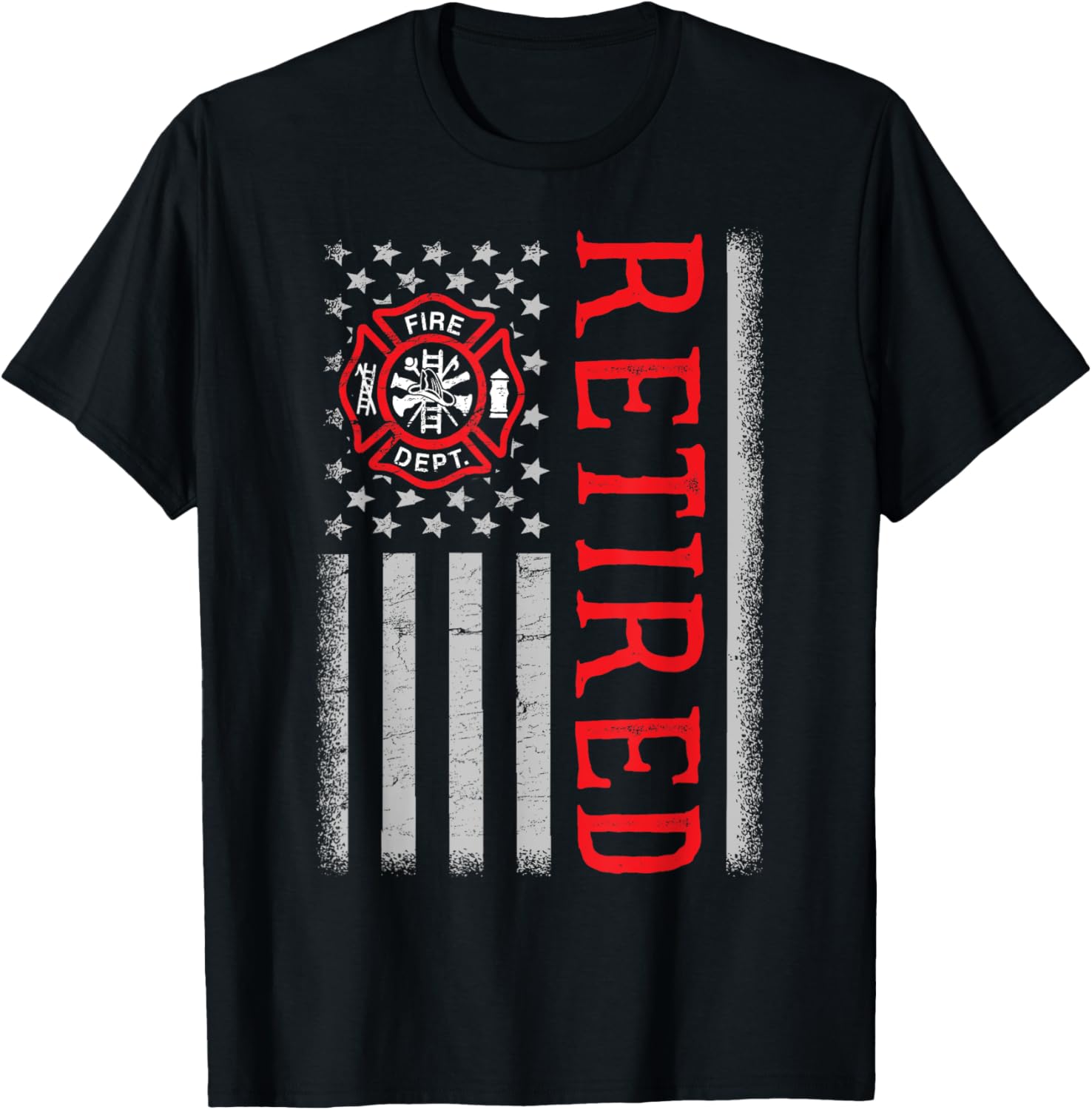 Thin Red Line Firefighter American Flag Retired Gift