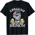 Abraham Drinkin Patriotic Abraham Lincoln Beer Drinking