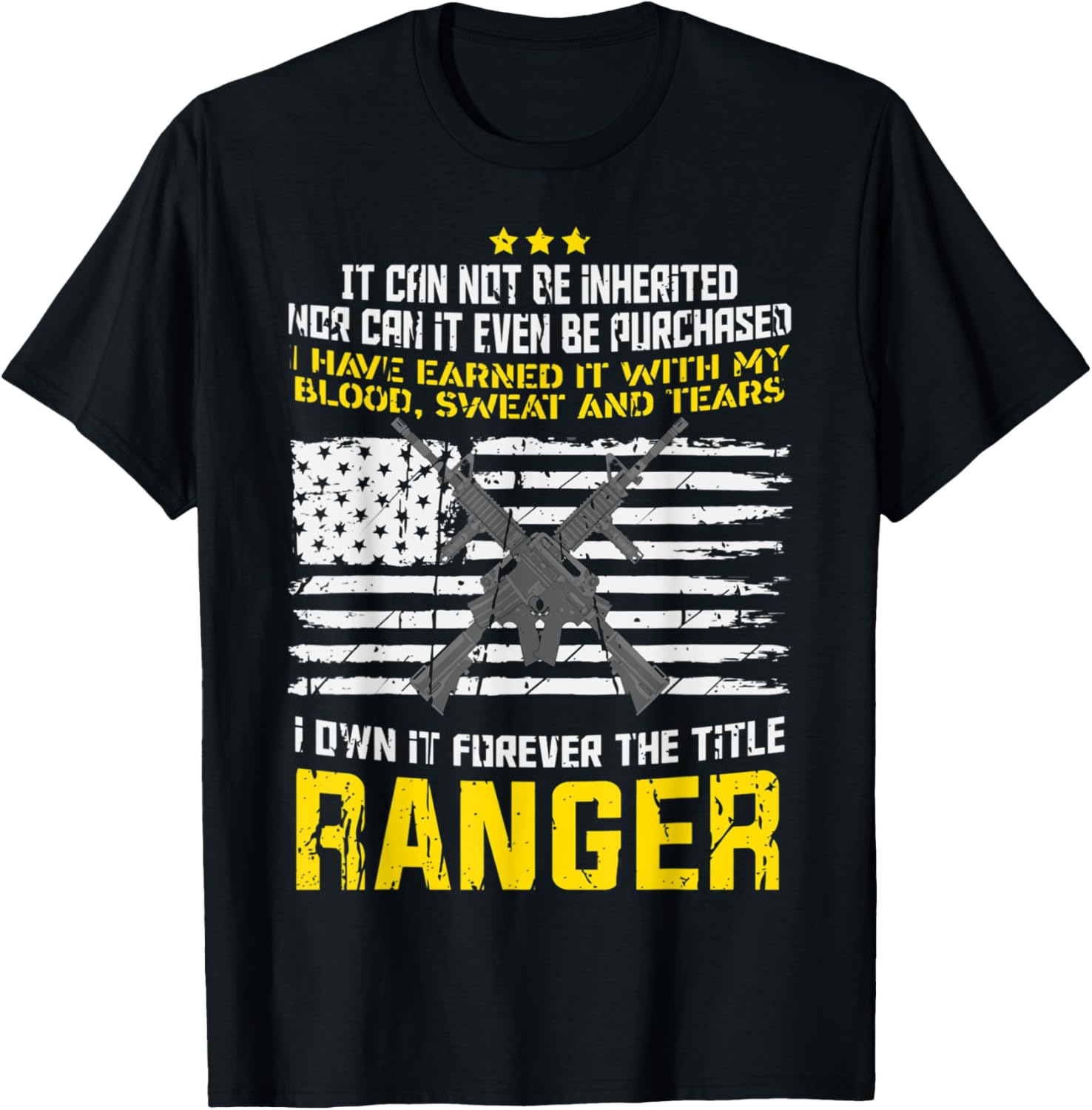 Own It Forever The Title Army Ranger Us Veteran Flag Usa