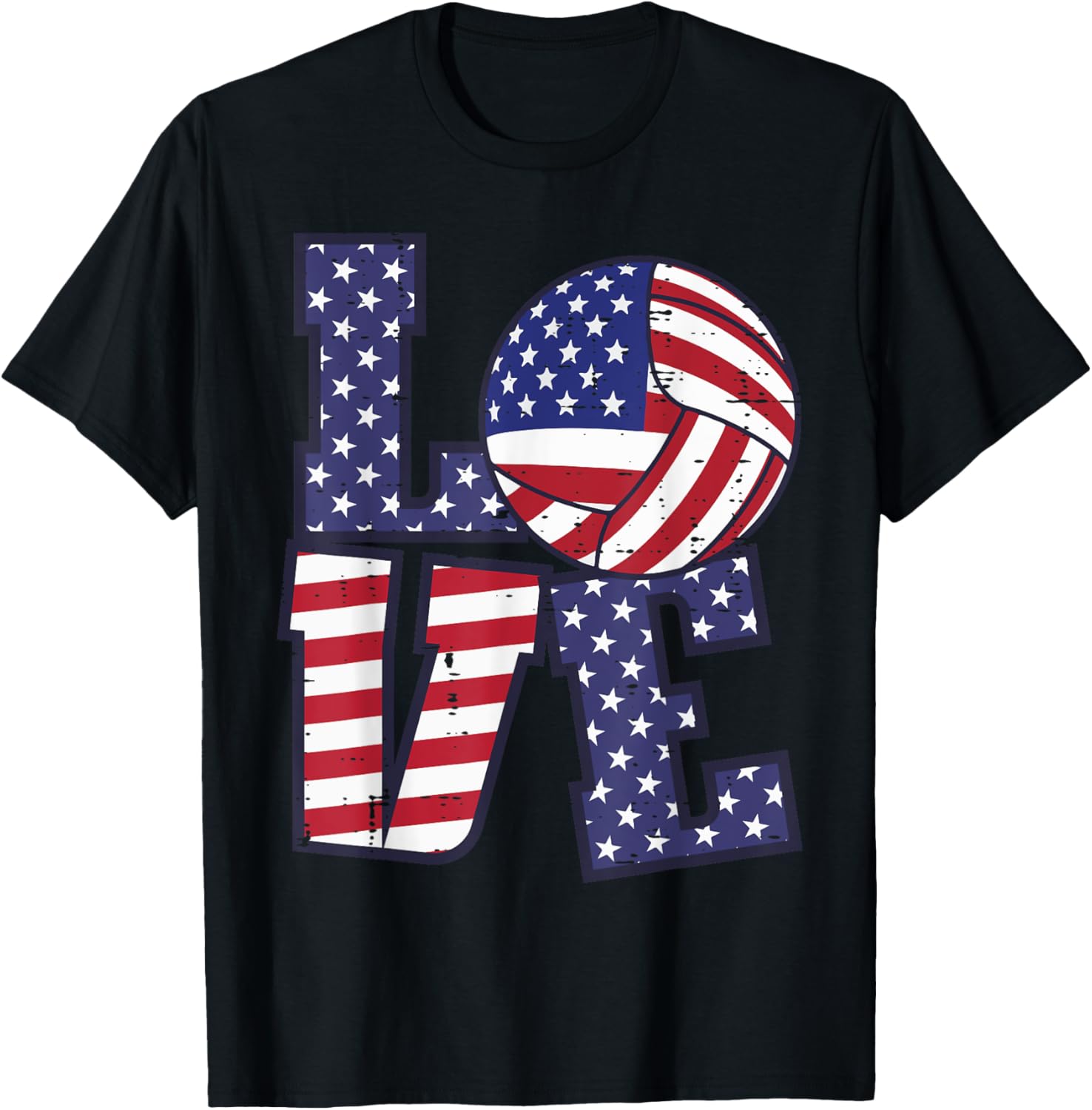 4Th Of July Love Volleyball Us Flag Men Women Girls Kid