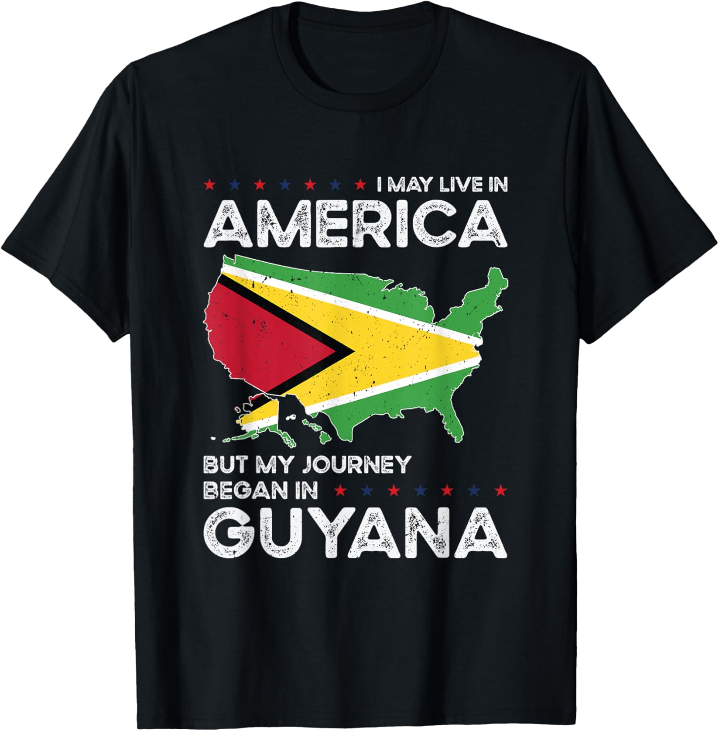 Guyanese American Patriot Usa Grown Guyana Us Flag