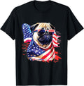 Patriotic Pug Usa American Flag Dog Lover Pet Owner