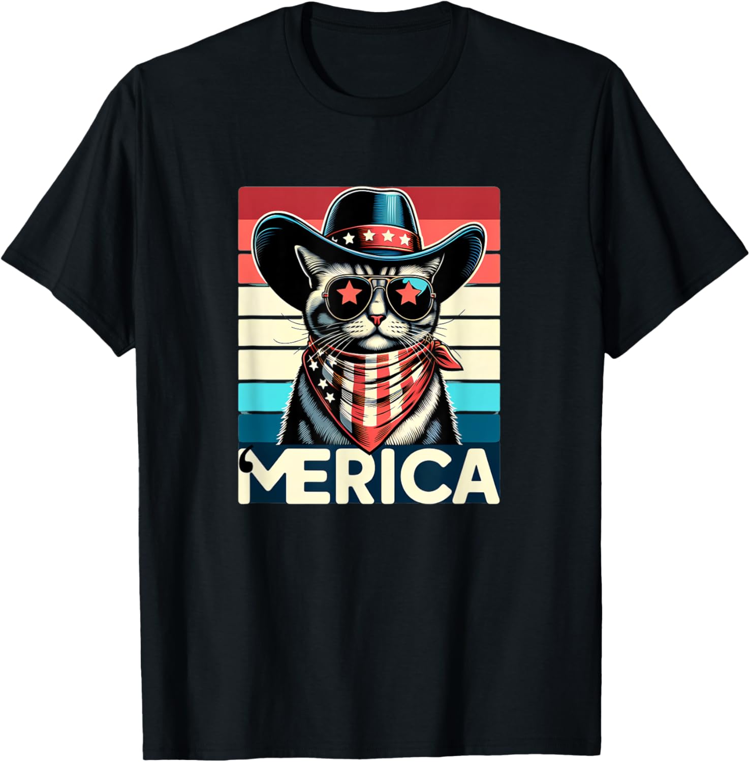 Patriotic Cat Usa Merica 4Th Of July Fun 09S3Gh