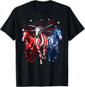 4Th Of July Horse Lovers Red White And Blue American Flag
